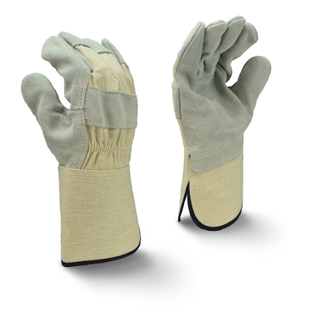 Radians Leather Glove, Leather, Gray, M, 1 PR RWG3400WGM